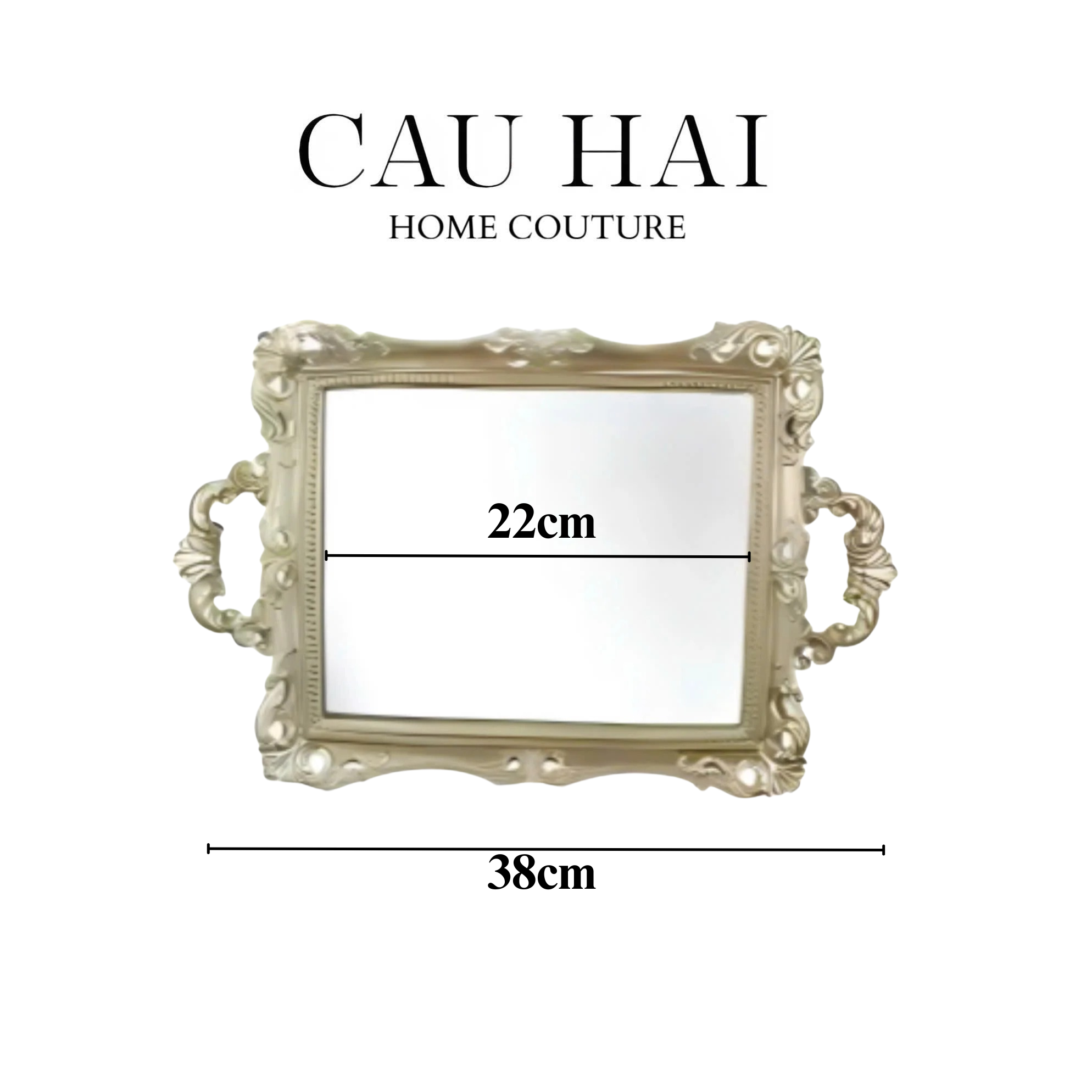 KHAY GƯƠNG BAROQUE FRAME SIZE 38-CẬU HAI HOME DECOR