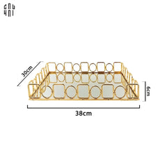 Khay Gương Chữ Nhật Buckingham Size L Ss25-CẬU HAI HOME DECOR