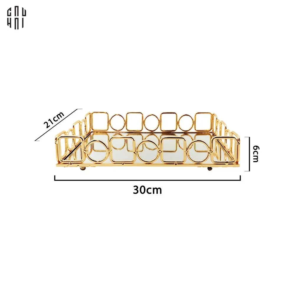 Khay Gương Chữ Nhật Buckingham Size M Ss25-CẬU HAI HOME DECOR