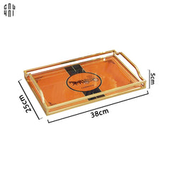 Khay Gương Chữ Nhật Golden High-Class Helios Tray Ss25-KHAY TRANG TRÍ-CẬU HAI HOME DECOR
