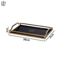 Khay Gương Chữ Nhật Medusa Black Mirror V.Class 38x25-KHAY TRANG TRÍ-CẬU HAI HOME DECOR