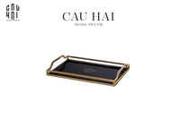 Khay Gương Chữ Nhật Medusa Black Mirror V.Class 38x25-KHAY TRANG TRÍ-CẬU HAI HOME DECOR