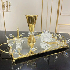 Khay Gương Fleur De Glace 25X35-KHAY TRANG TRÍ-CẬU HAI HOME DECOR