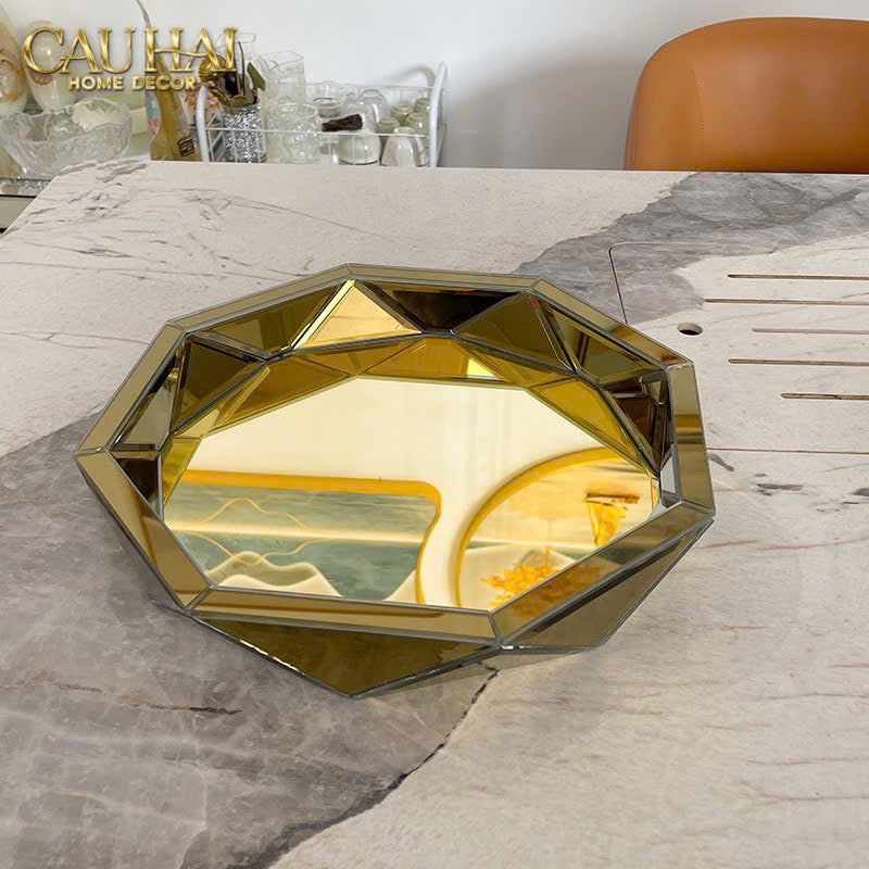 Khay Gương Tròn Facetté Soleil Éclat - CẬU HAI HOME DECOR