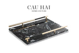 KHAY MARBLE PHANTOM – GOLDEN HANDLES 30×40-CẬU HAI HOME DECOR