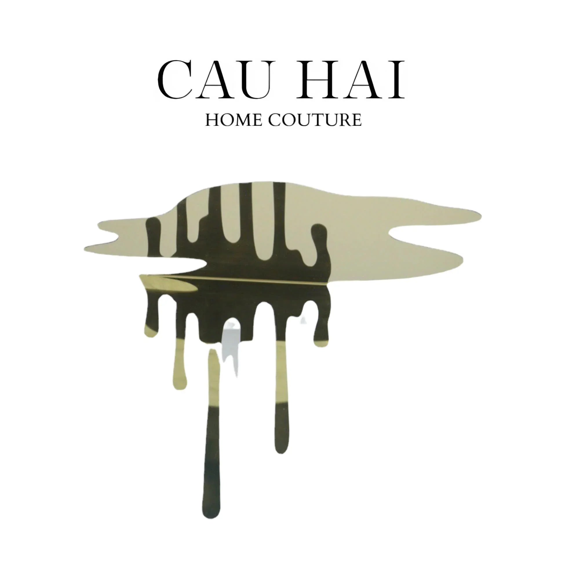 Khay Melted Gold Reflection-CẬU HAI HOME DECOR