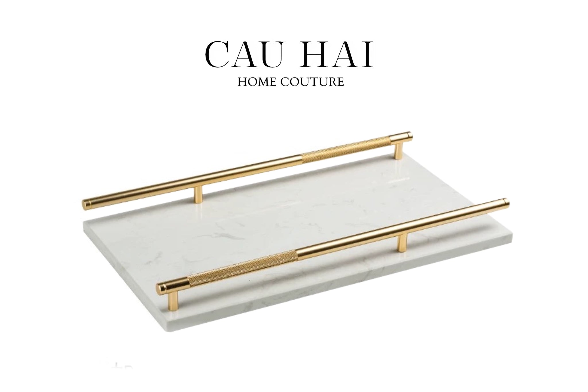KHAY PEARL MARBLE – GOLD IVORY HANDLES 22×40-CẬU HAI HOME DECOR