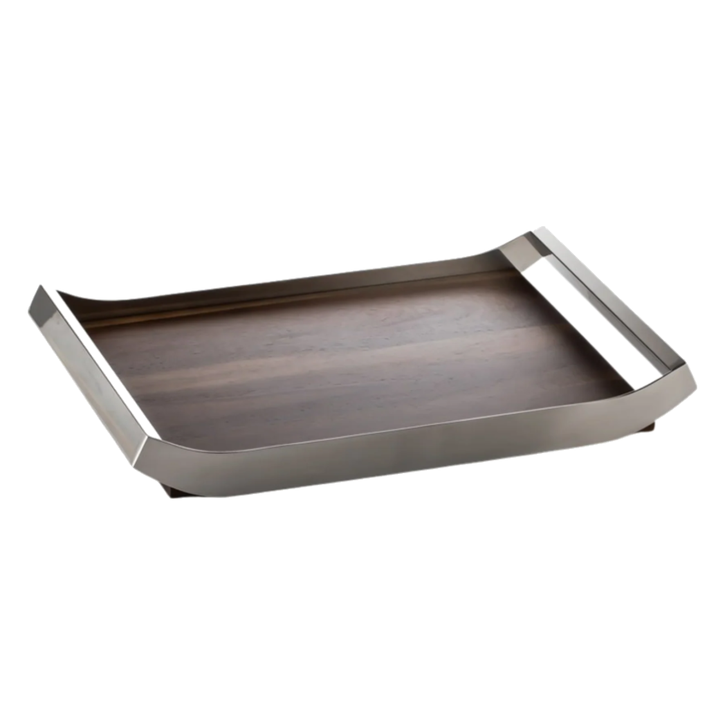 Khay Trang Trí Gỗ Chữ Nhật Sterling Walnut 45x30-KHAY TRANG TRÍ-CẬU HAI HOME DECOR