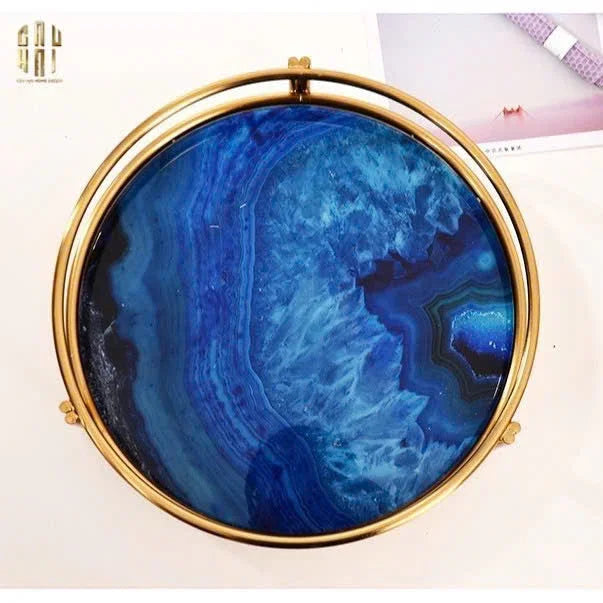 Khay Tròn Blue Ocean D38-KHAY TRANG TRÍ-CẬU HAI HOME DECOR