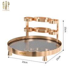 Khay Tròn Phòng Tắm Bàn Trang Điểm - Champagne Luxe - Waterproof Vanity Organizers 23cm-KHAY TRANG TRÍ-CẬU HAI HOME DECOR