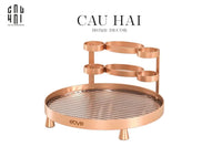 Khay Tròn Phòng Tắm Bàn Trang Điểm - Champagne Luxe - Waterproof Vanity Organizers 23cm-KHAY TRANG TRÍ-CẬU HAI HOME DECOR