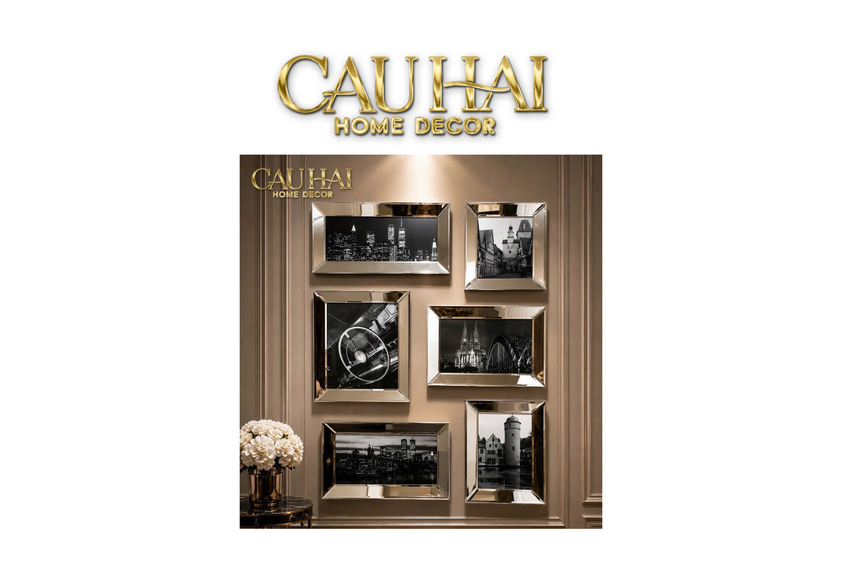 Khung Ảnh Viền Gương Cắt Cạnh Mirror Éclat Platinum 46x31/31x46-KHUNG ẢNH-CẬU HAI HOME DECOR