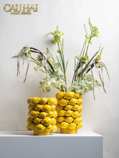 La Sicilia Royale - Bình Hoa Ceramic Citron - Éclat Jaune H25*19-BÌNH HOA-CẬU HAI HOME DECOR
