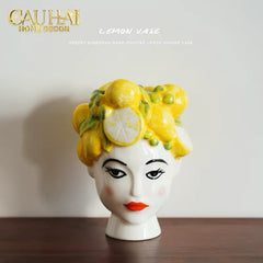 La Sicilia Royale - Bình Hoa Gốm Sứ Duchessa Limone di Sicilia H18-BÌNH HOA-CẬU HAI HOME DECOR