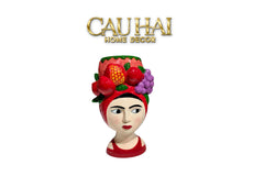 La Sicilia Royale - Tượng Trang Trí Gốm Sứ Regina del Giardino H31-TƯỢNG TRANG TRÍ-CẬU HAI HOME DECOR
