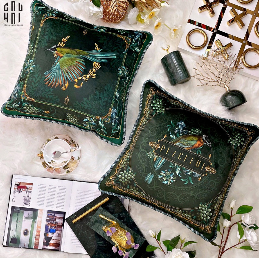 L’ATELIER DU CUSSON - VỎ GỐI NHUNG MOONLIGHT FLOWER FW25 - CẬU HAI HOME DECOR