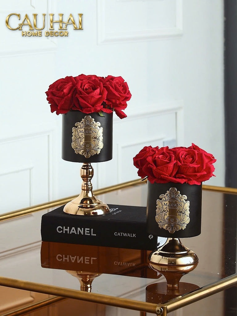 L’Essence Du Rose 15 - Chậu Hoa Hồng Pedestal H20-BÌNH HOA-CẬU HAI HOME DECOR