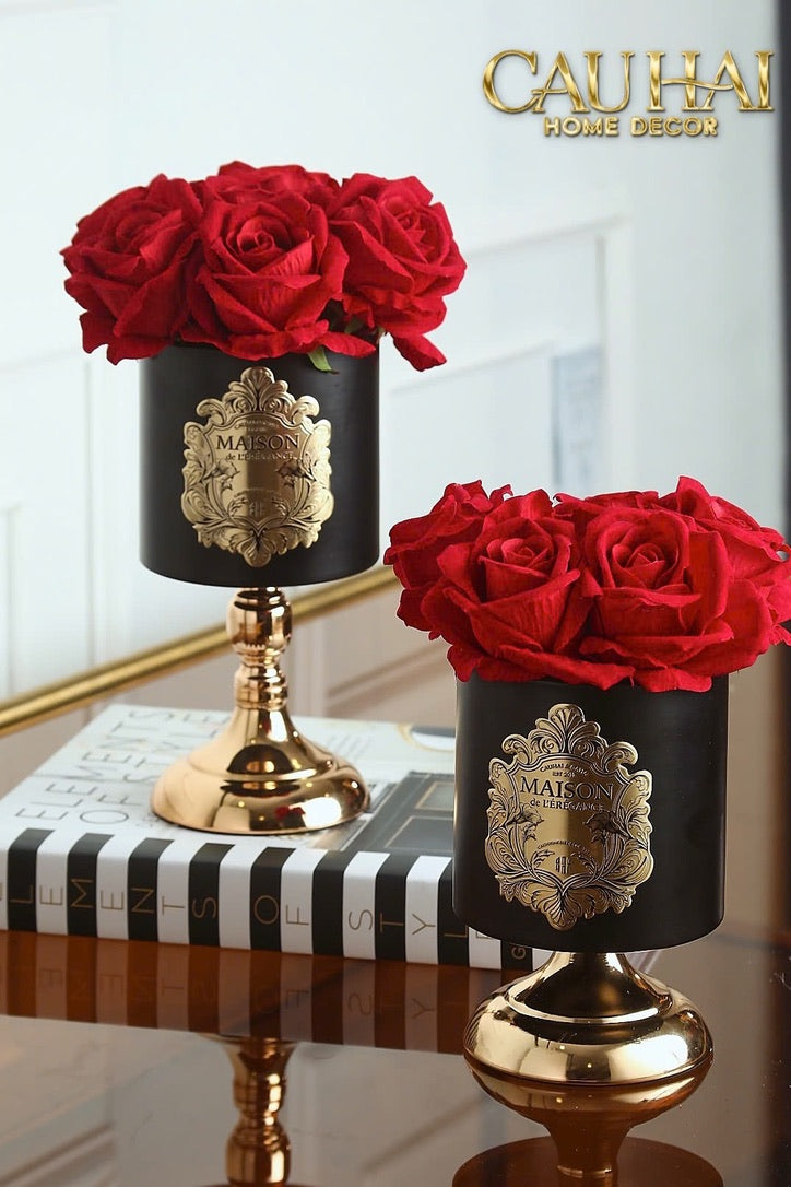 L’Essence Du Rose 15 - Chậu Hoa Hồng Pedestal H20-BÌNH HOA-CẬU HAI HOME DECOR