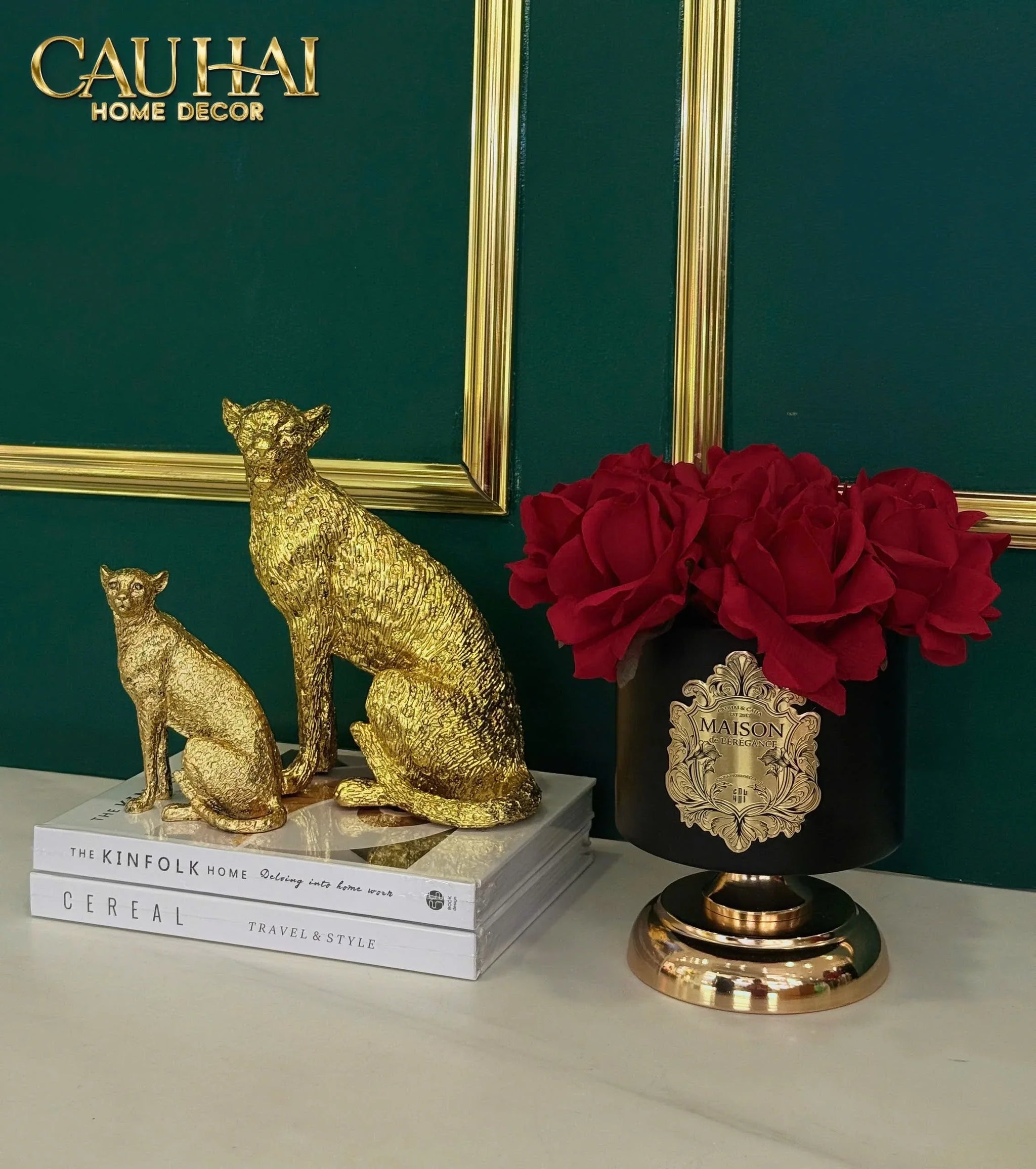 L’Essence Du Rose 15 - Chậu Hoa Hồng Pedestal H20-BÌNH HOA-CẬU HAI HOME DECOR