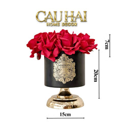 L’Essence Du Rose 15 - Chậu Hoa Hồng Pedestal H20-BÌNH HOA-CẬU HAI HOME DECOR