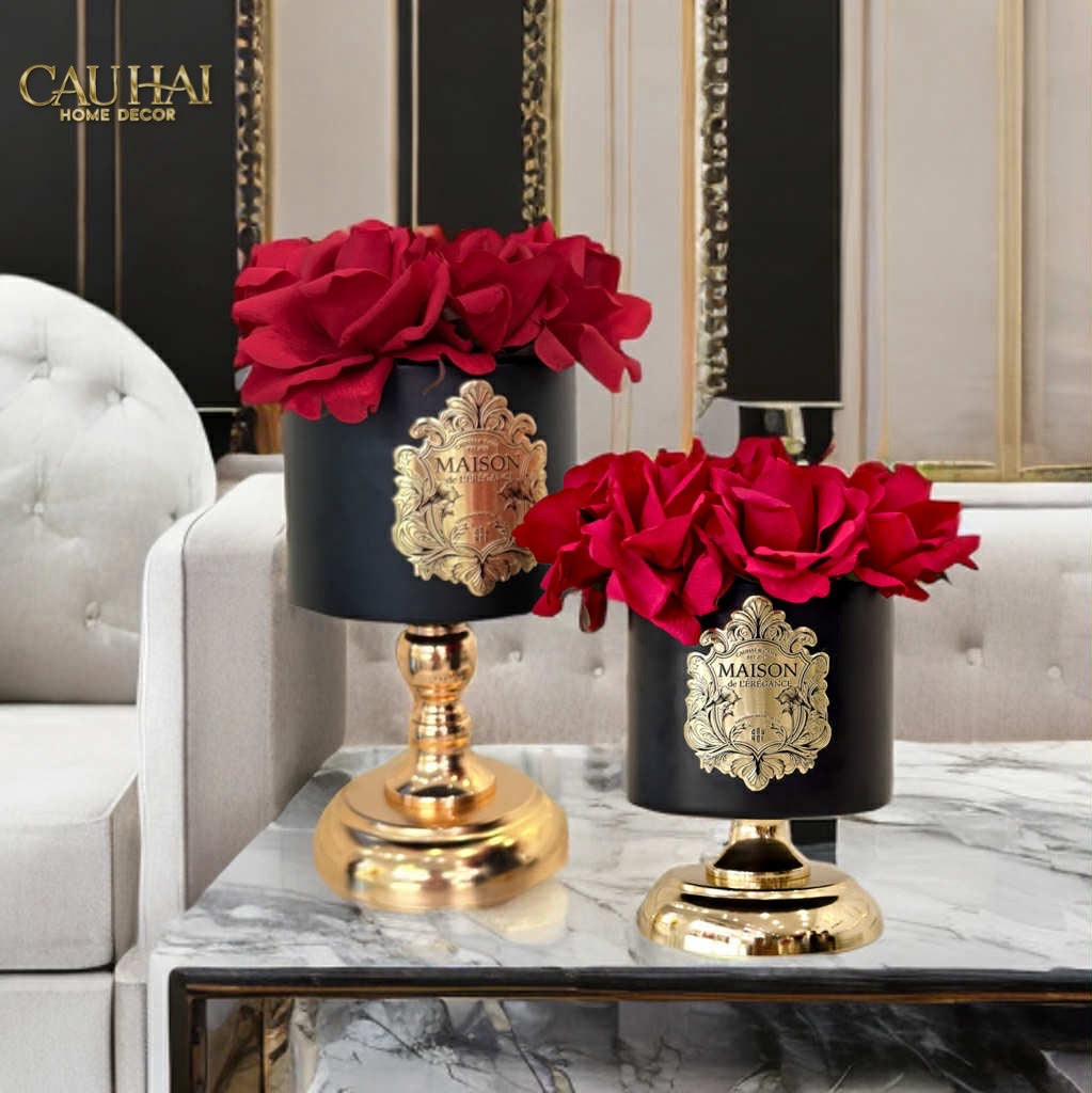 L’Essence Du Rose 15 - Chậu Hoa Hồng Pedestal H20 - CẬU HAI HOME DECOR