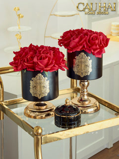 L’Essence Du Rose 15 - Chậu Hoa Hồng Pedestal H26-BÌNH HOA-CẬU HAI HOME DECOR