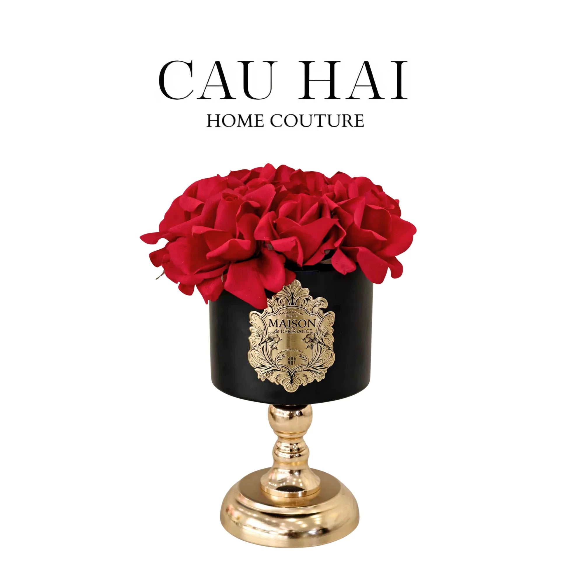 L’Essence Du Rose 15 - Chậu Hoa Hồng Pedestal H26-CẬU HAI HOME DECOR