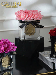 L’Essence Du Rose - Chậu Hoa Hồng Thuỷ Tinh Maison De L’Élégance D15-CẬU HAI HOME DECOR