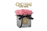 L’Essence Du Rose - Chậu Hoa Hồng Thuỷ Tinh Maison De L’Élégance D15-BÌNH HOA-Đối tác tại Trung Quốc theo từng đơn đặt hàng-WHITE - PINK-CẬU HAI HOME DECOR