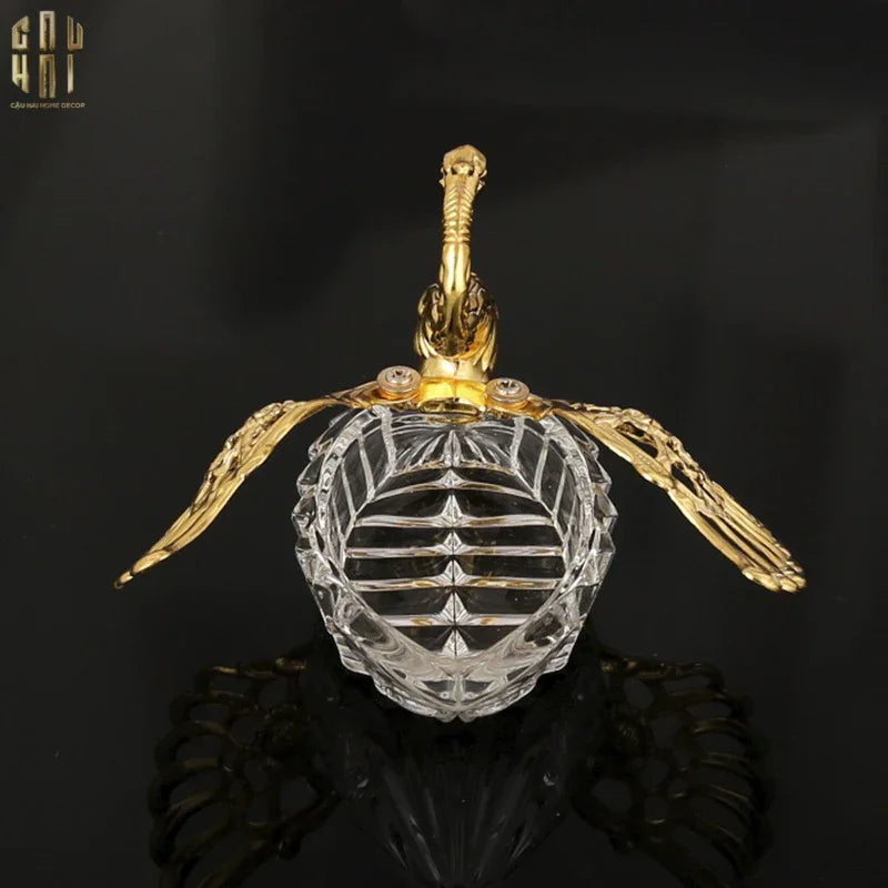 LỌ ĐƯỜNG CRYSTAL SWAN - GILDED WINGS-CẬU HAI HOME DECOR