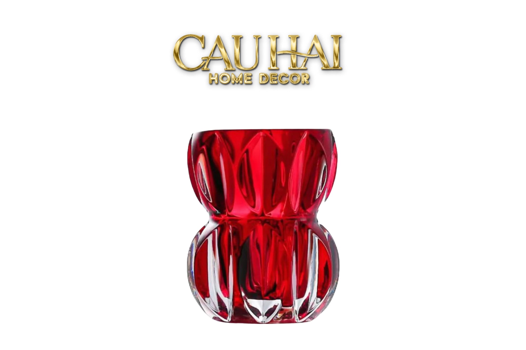 Lọ Hoa Pha Lê Ruby Crystal Vase - CẬU HAI HOME DECOR