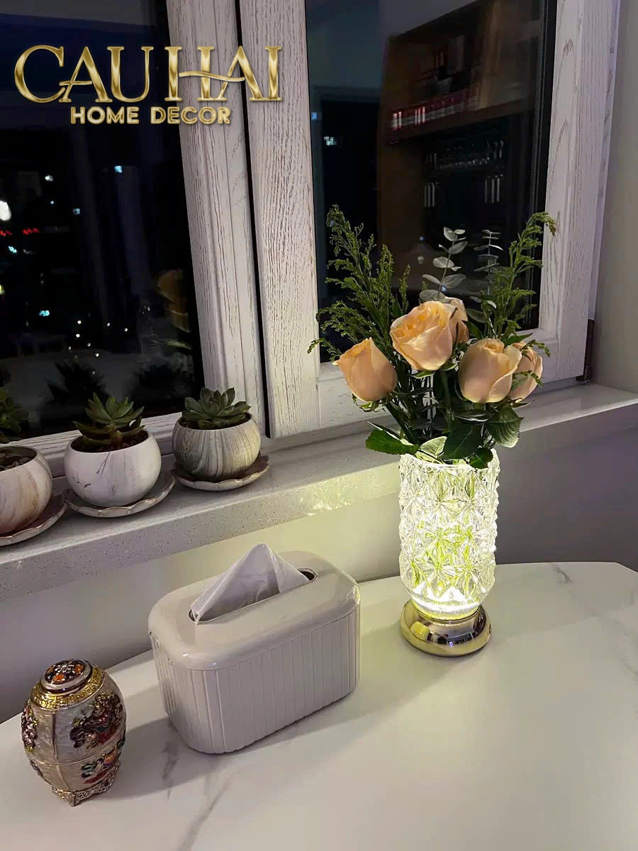 Lo Hoa Pha Le Tich Hop Den Led - Aurora Led-CẬU HAI HOME DECOR