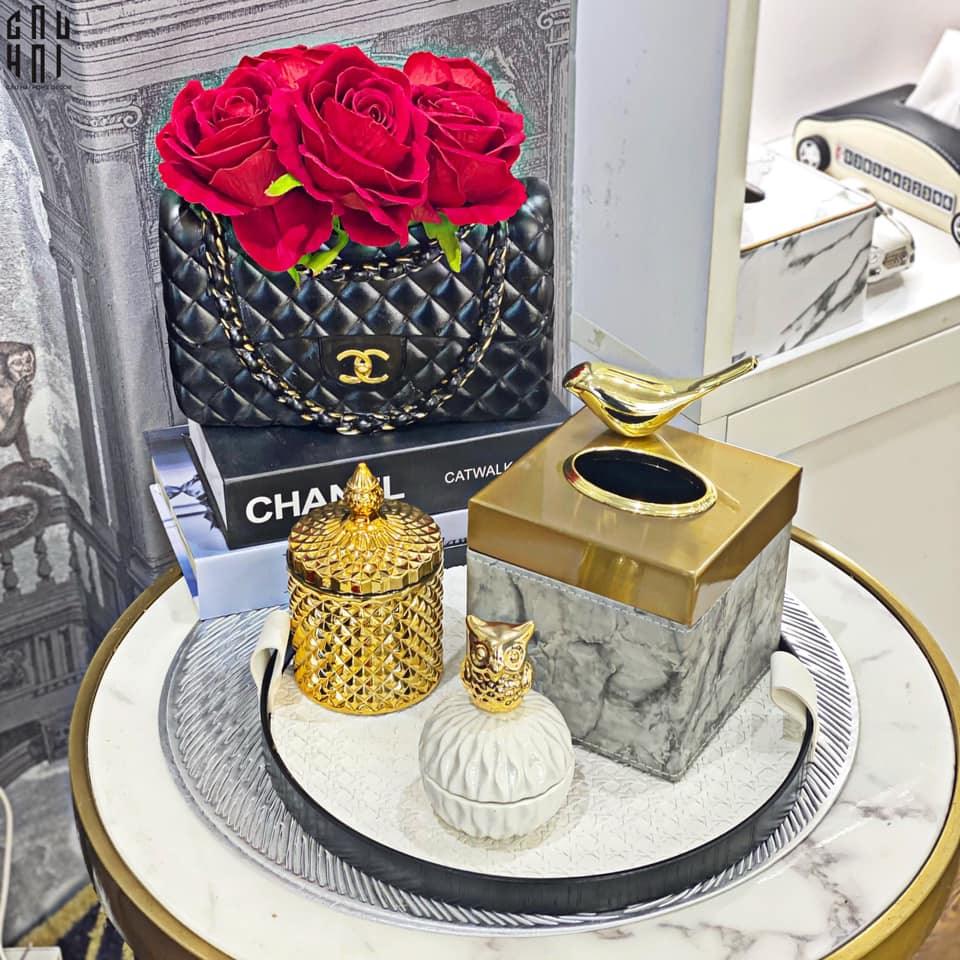 Lọ Kẹo / Candy Box Golden Premium - Éclat Bonbonnière 8.5x14.5-CẬU HAI HOME DECOR