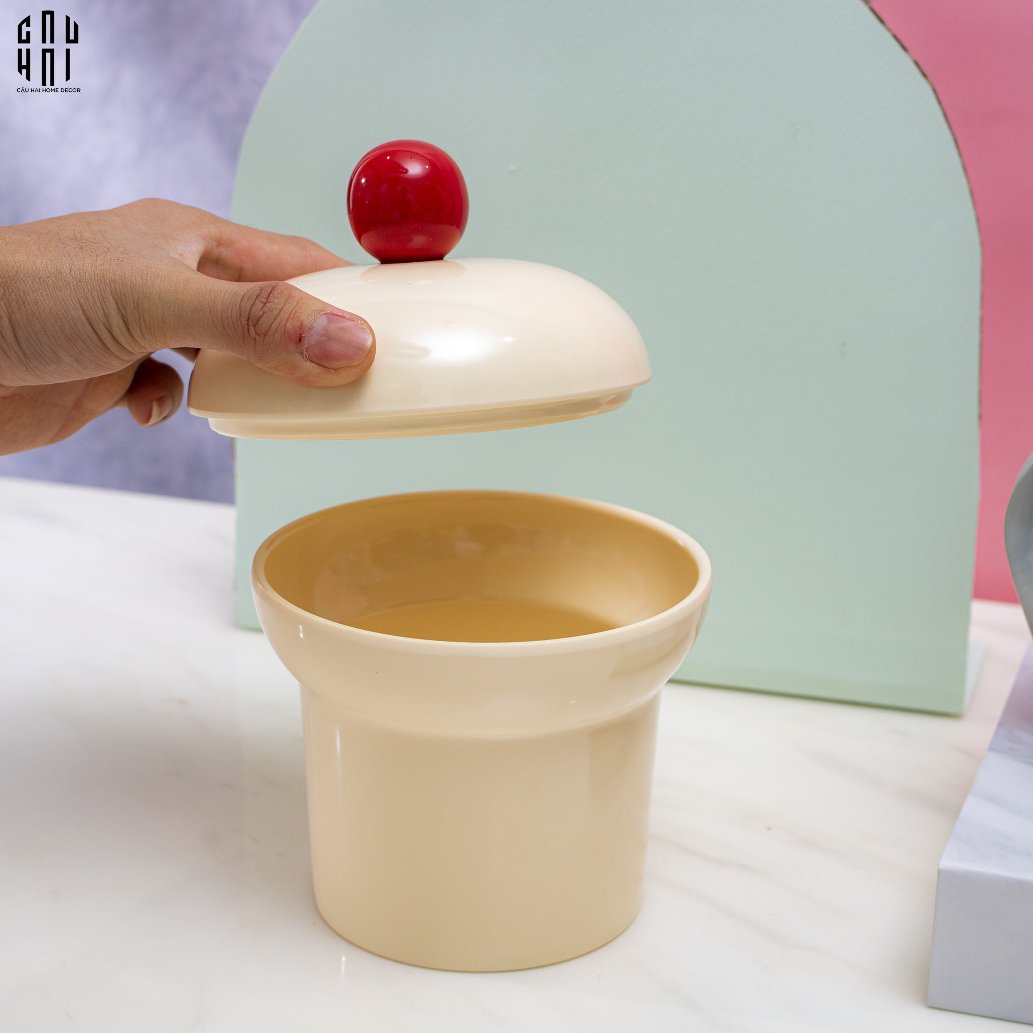 LỌ KẸO CREAM CUPCAKE - CẬU HAI HOME DECOR