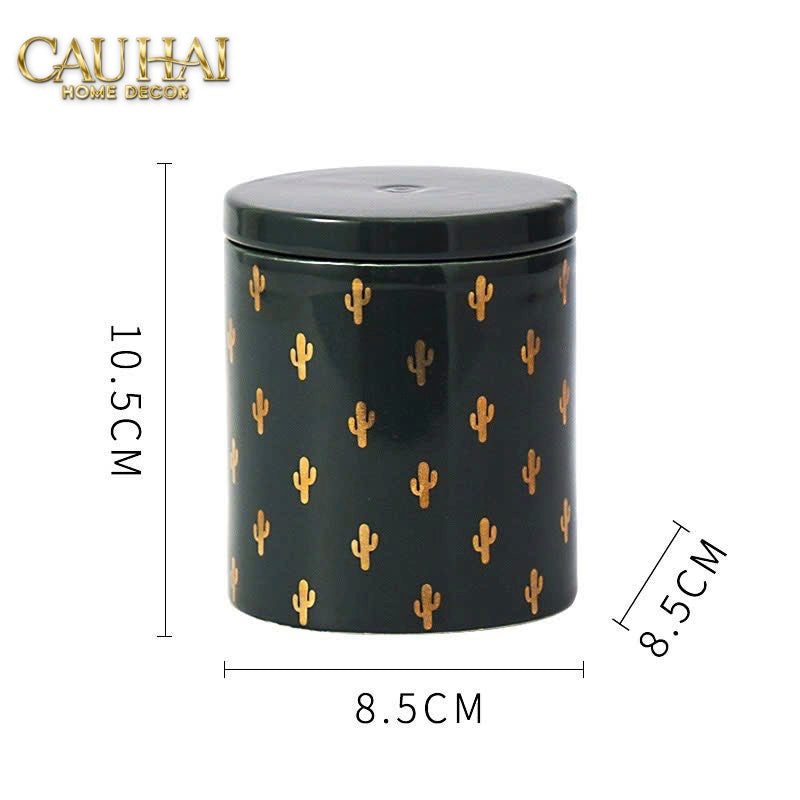 Lọ Kẹo Golden Iconique — Fêtes Art Canister - CẬU HAI HOME DECOR