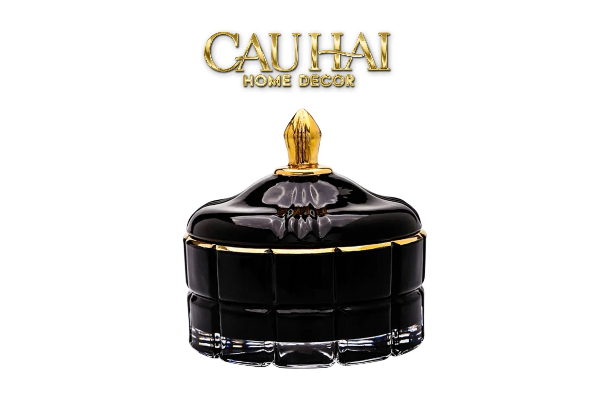 Lọ Kẹo Thuỷ Tinh Castle Wall Cyan / Savior-CẬU HAI HOME DECOR
