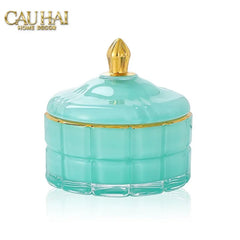 Lọ Kẹo Thuỷ Tinh Castle Wall Cyan / Savior-CẬU HAI HOME DECOR
