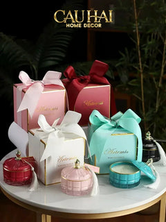 Lọ Kẹo Thuỷ Tinh Castle Wall Cyan / Savior-Lọ kẹo Canister Bonbonnière-CẬU HAI HOME DECOR