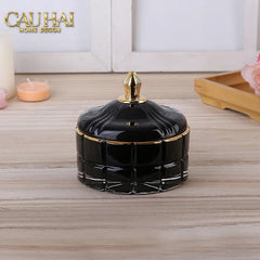 Lọ Kẹo Thuỷ Tinh Castle Wall Cyan / Savior-Lọ kẹo Canister Bonbonnière-CẬU HAI HOME DECOR