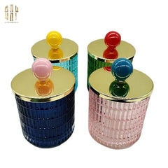 Lọ Kẹo Thuỷ Tinh Green Forest Cristalleries - Red Knob Bonbonnière-CẬU HAI HOME DECOR