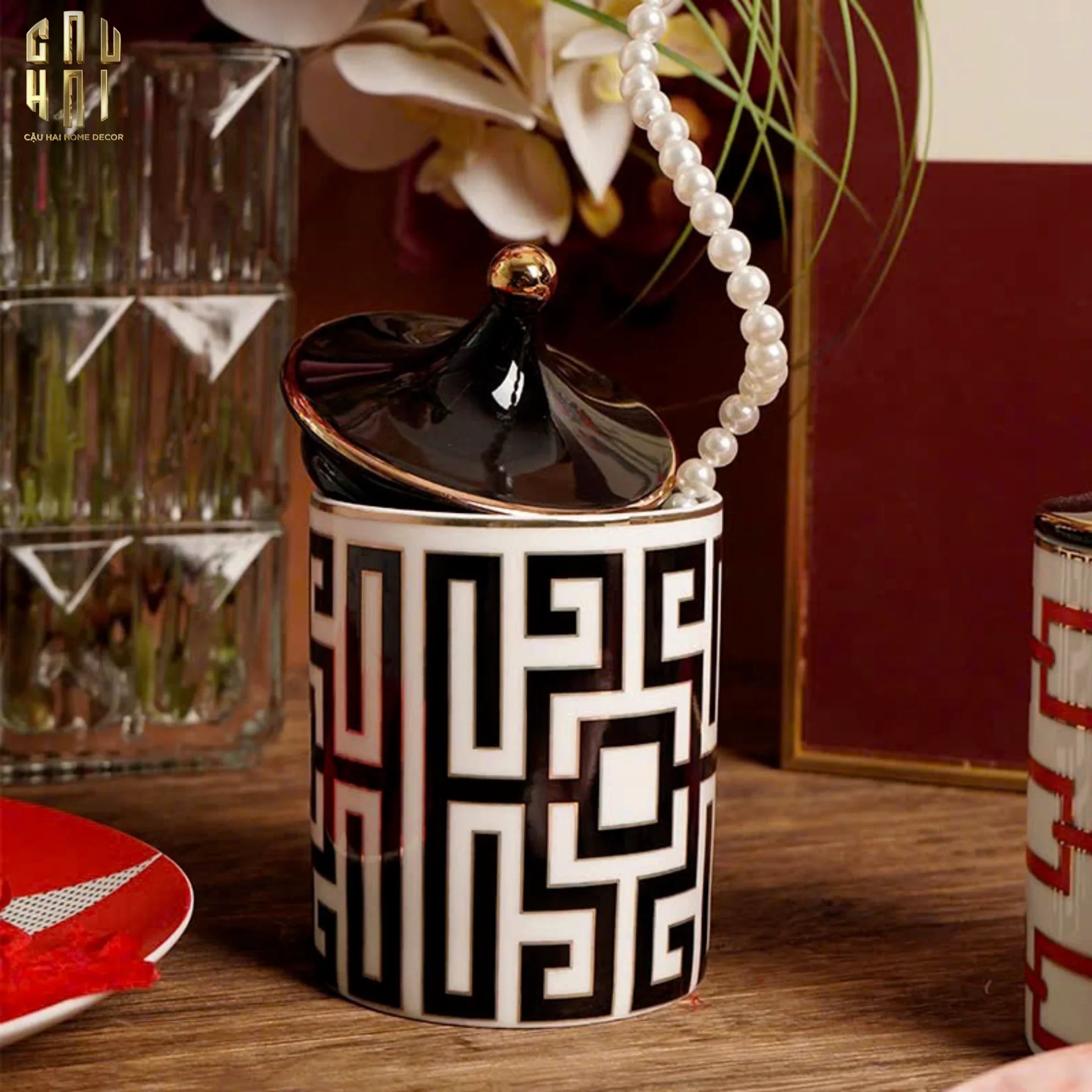 Lọ Luxe Royale Meander Key-HŨ TRANG TRÍ-CẬU HAI HOME DECOR