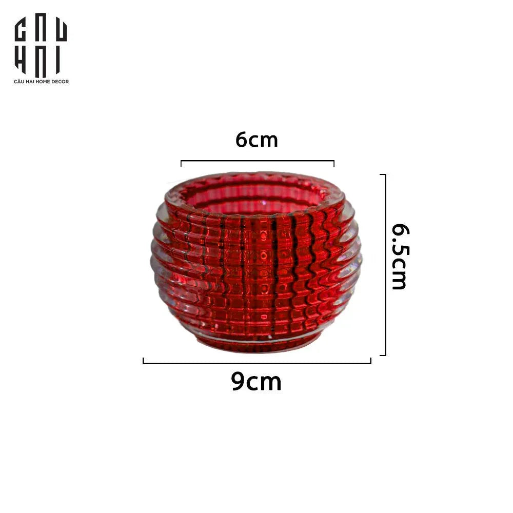 LỌ NẾN TINI - RUBY - SS25-CẬU HAI HOME DECOR