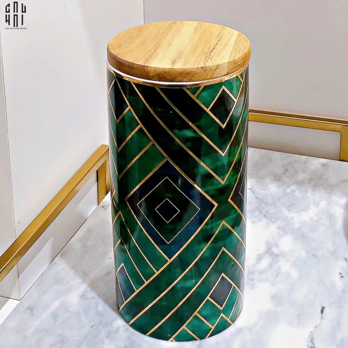 LỌ PANTRY EMERALD - L SS22-CẬU HAI HOME DECOR