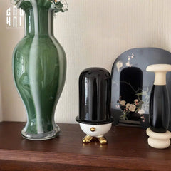 Lọ Tăm Bông Gốm Sứ Kingmans Tailor Gentlement Penguine 8x15-HŨ TRANG TRÍ-CẬU HAI HOME DECOR