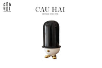 Lọ Tăm Bông Gốm Sứ Kingmans Tailor Gentlement Penguine 8x15-HŨ TRANG TRÍ-CẬU HAI HOME DECOR