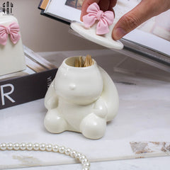 Lọ Tăm Ceramic Bunny Hat-HŨ TRANG TRÍ-CẬU HAI HOME DECOR
