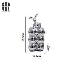 Lọ Tăm Silver Miley - Red Bow Ss25-HŨ TRANG TRÍ-CẬU HAI HOME DECOR