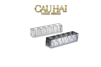 Set Nhà Tắm Pha Lê Pure Cristalleries Cannage Facetté Bathroom Vanity Sets Lọ Bàn Chải 5 Slots