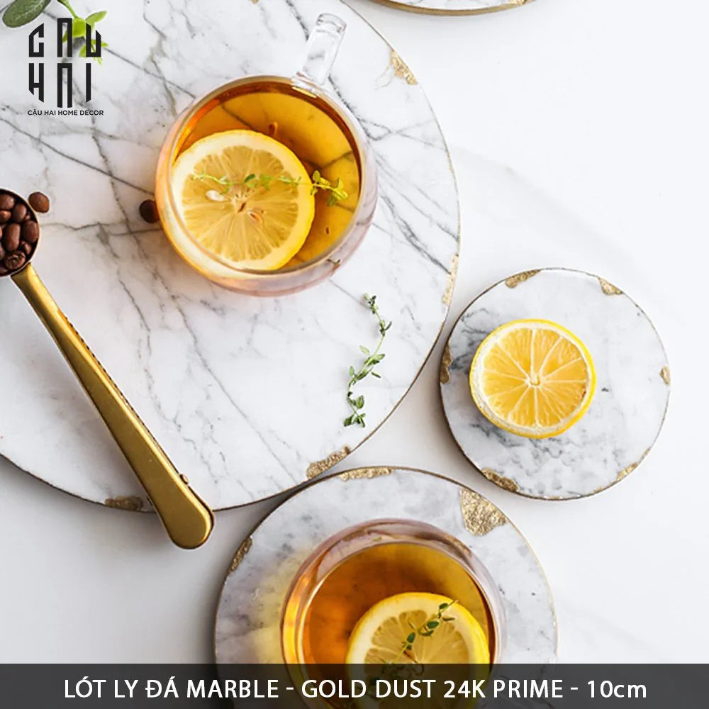 LÓT LY ĐÁ MARBLE - GOLD DUST 24K PRIME-CẬU HAI HOME DECOR