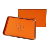 Maison Couture -  Khay Da Chữ Nhật Orange H Class Signature Decorative Trays 24x35